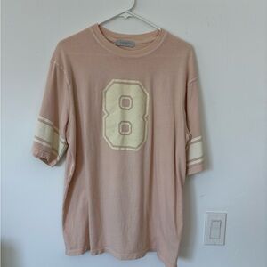 Pink Graphic T-Shirt with Number 8